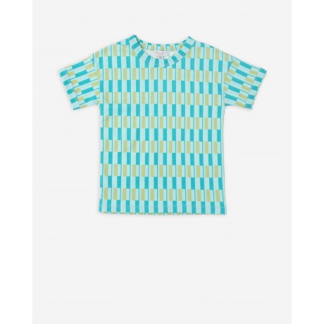  Yell-oh!! T-SHIRT ΟΡΓΑΝΙΚΟ ABSTRACT STRIPES ALLOVER